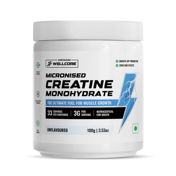 Wellcore - Micronised Creatine Monohydrate (100g, 33 Servings)