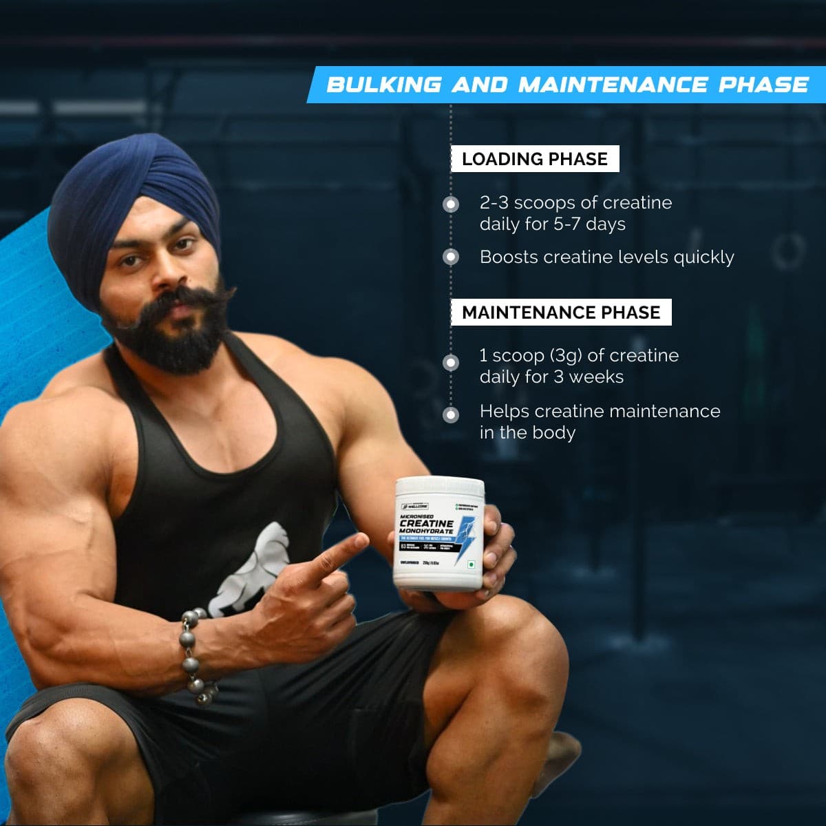 Wellcore - Micronised Creatine Monohydrate (100g, 33 Servings)