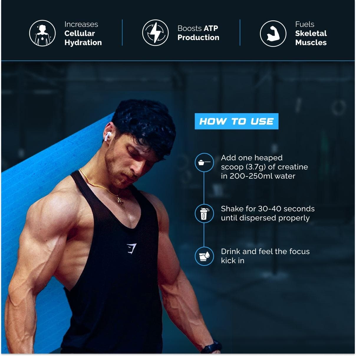 Wellcore - Pure Micronised Creatine Monohydrate (307g, 83 Servings) Fruit Fusion