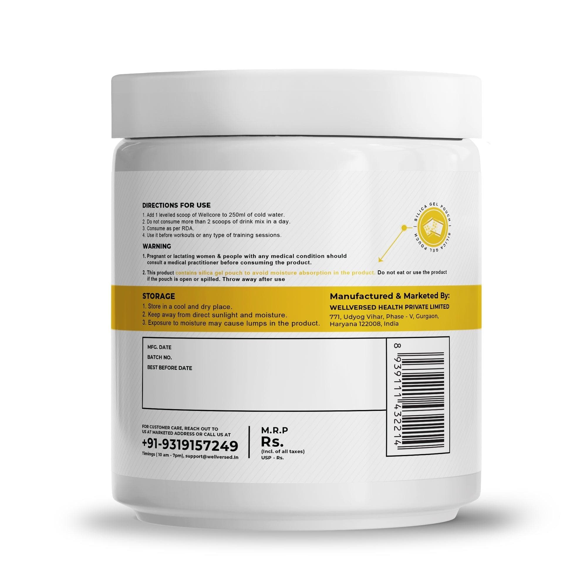 Wellcore - God Mode Pre Workout Supplement | Valencia Orange - (285g, 15 Servings)