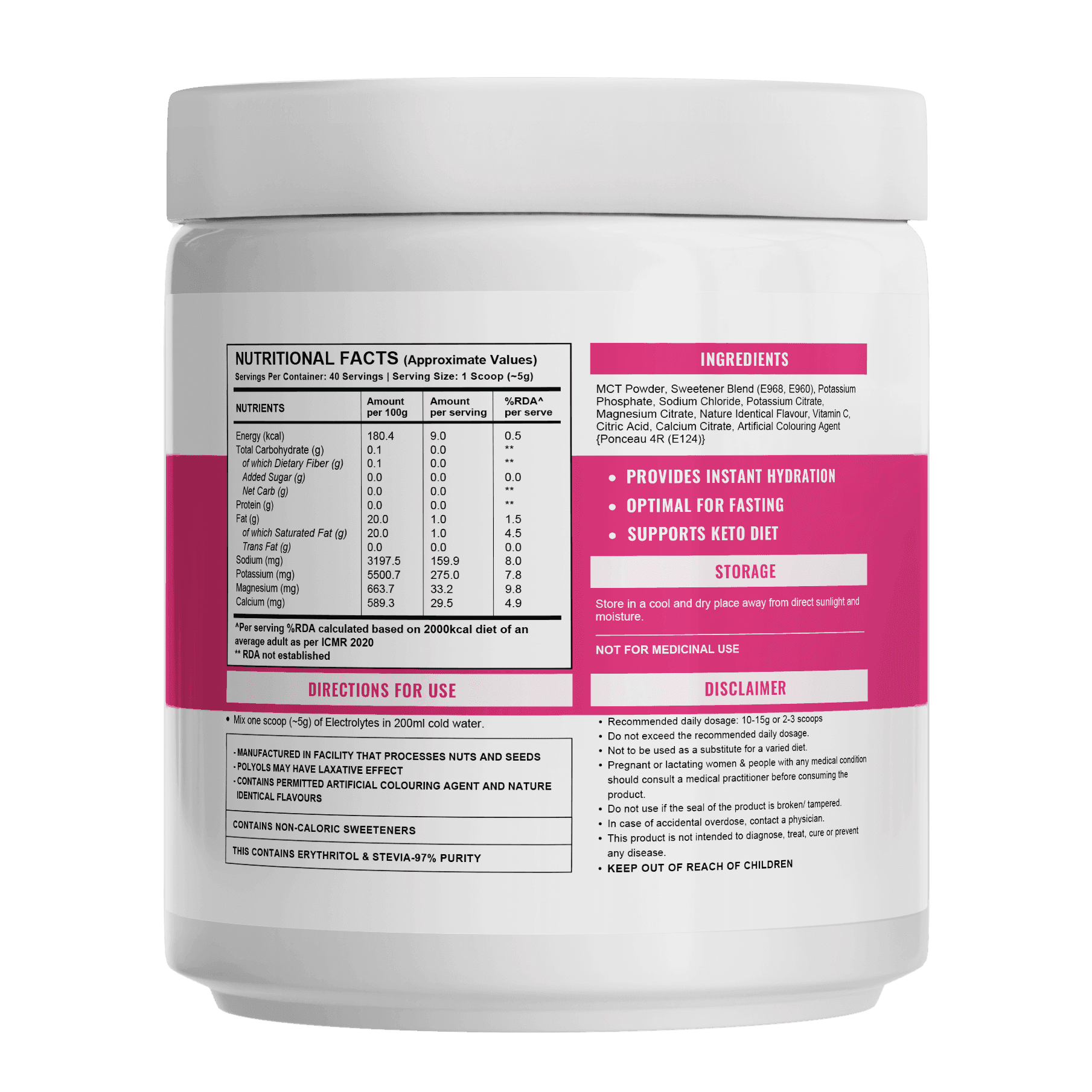 Wellcore - Electrolytes | Miami Thunder | 2x200g, 80 Servings