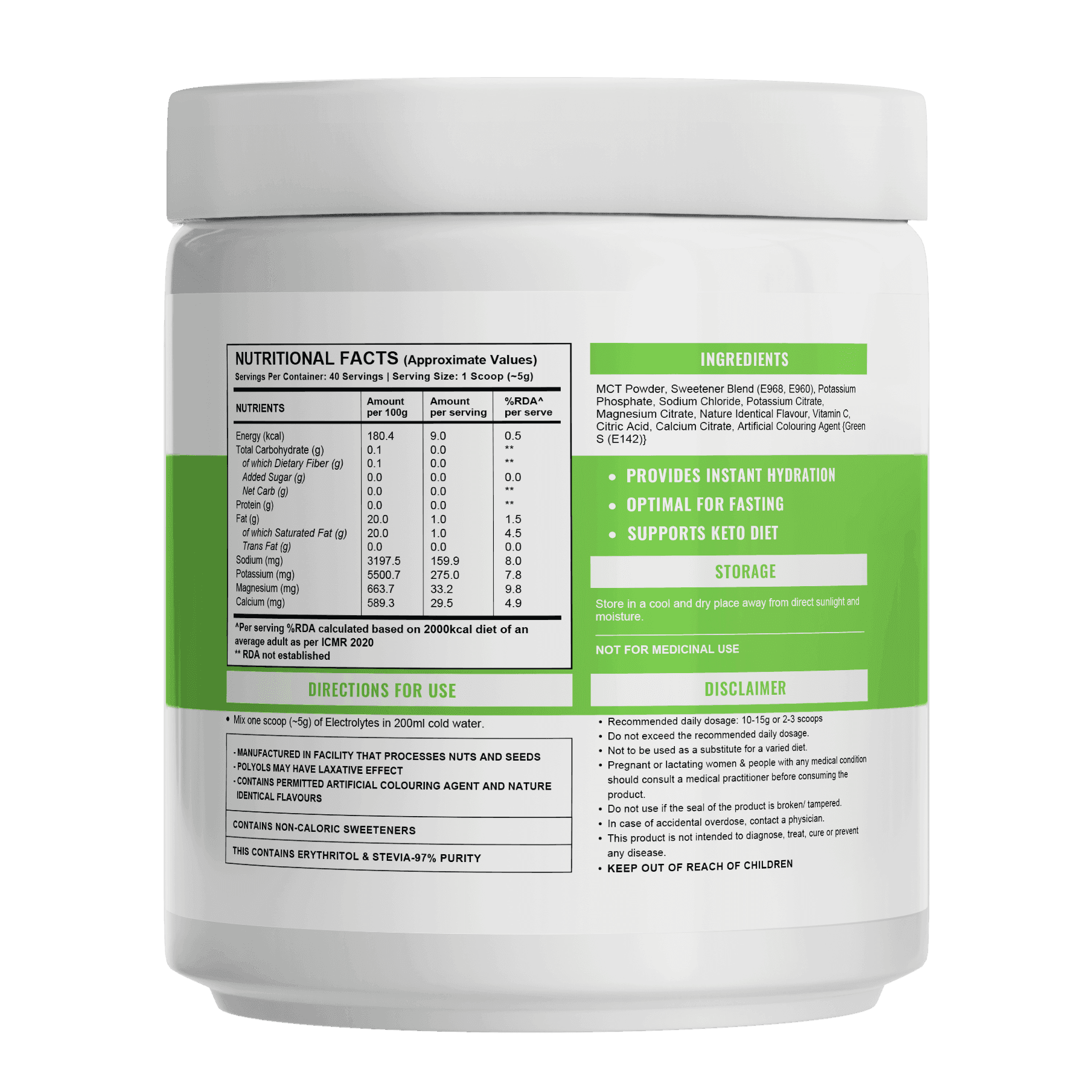 Wellcore - Electrolytes | Berlin Breeze | 200g, 40 Servings