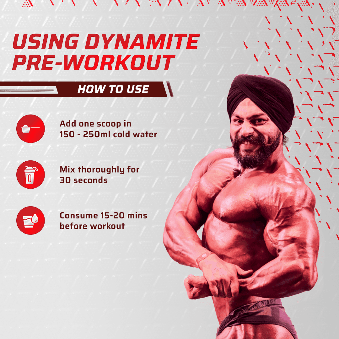Dynamite Pre-Workout Caffeine Free (390g, 30 Servs) | Aam Panna