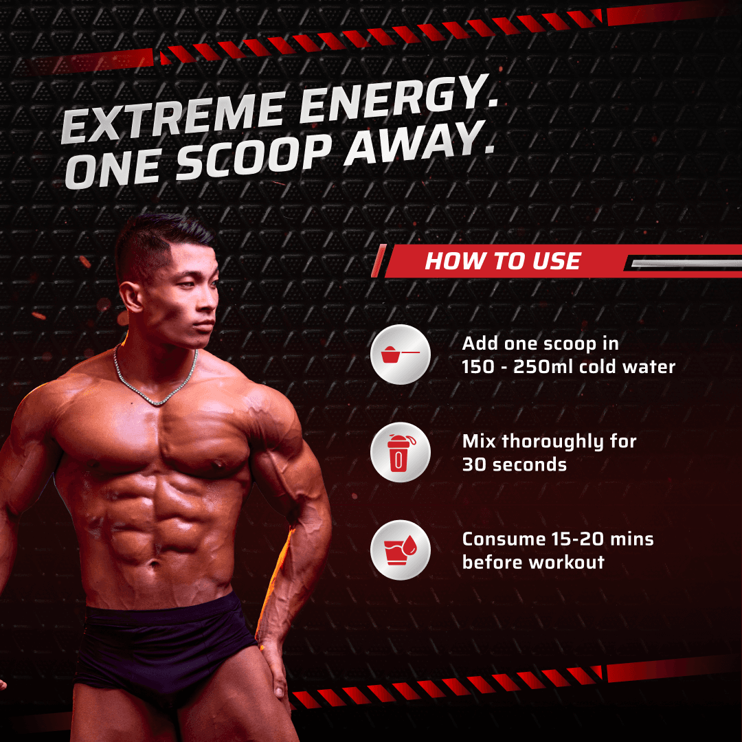 Dynamite Pre-Workout EXTREME (270g, 15 Servings) | Chilli Guava