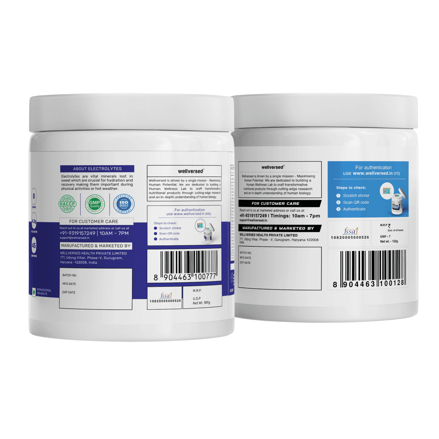 OSMO Electrolytes Unflavoured (45 Servings, 189g) + Wellcore Creatine (33 Servings, Tropical Tango)