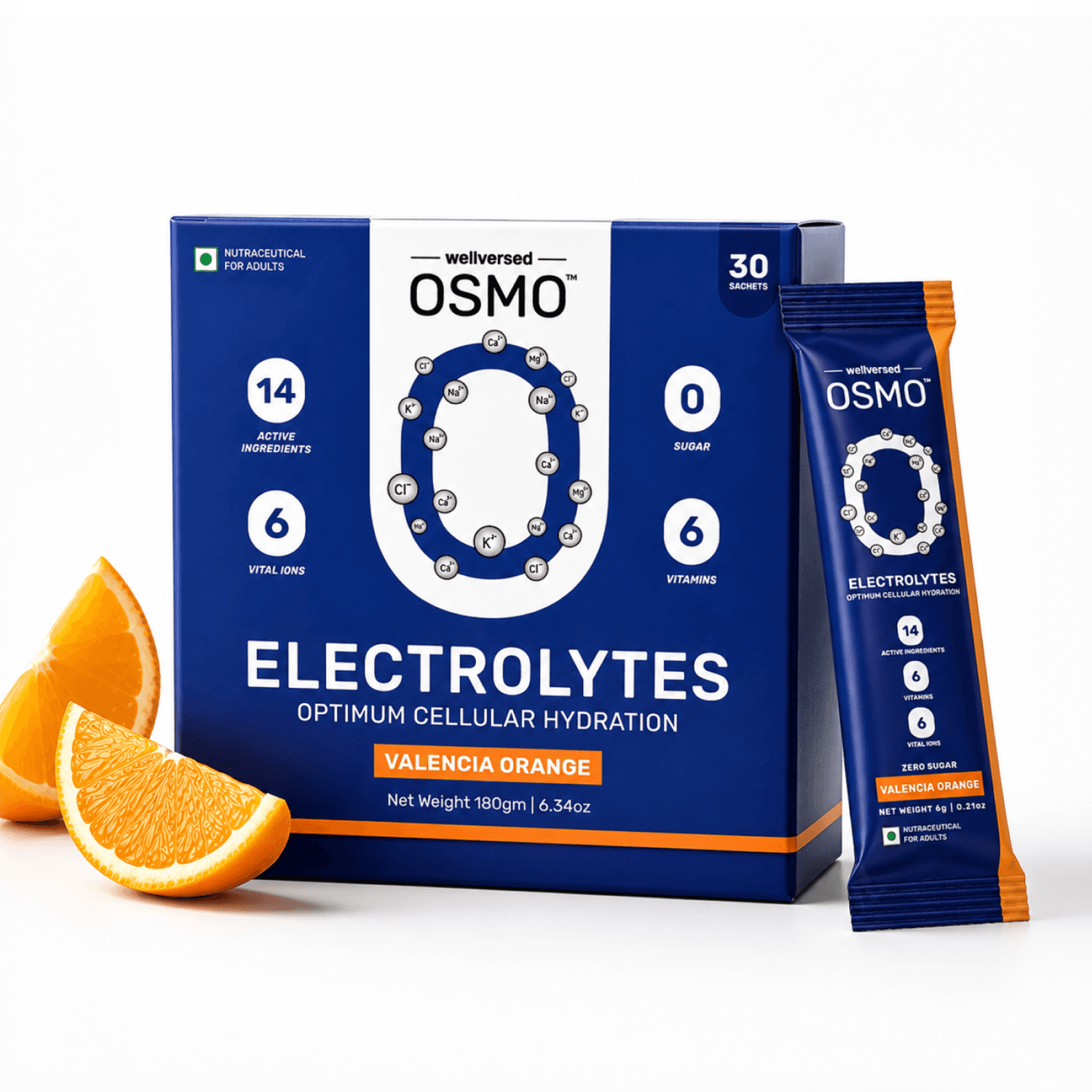 OSMO Electrolytes Sachets (30 Servings, Valencia Orange)