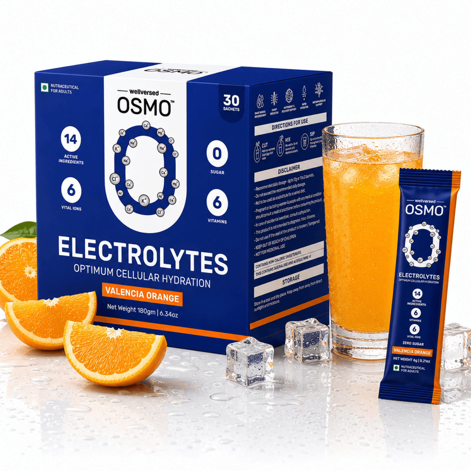 OSMO Electrolytes Sachets (30 Servings, Valencia Orange)