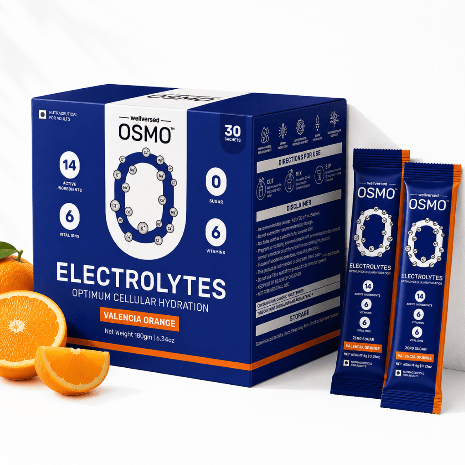 OSMO Electrolytes Sachets (30 Servings, Valencia Orange)