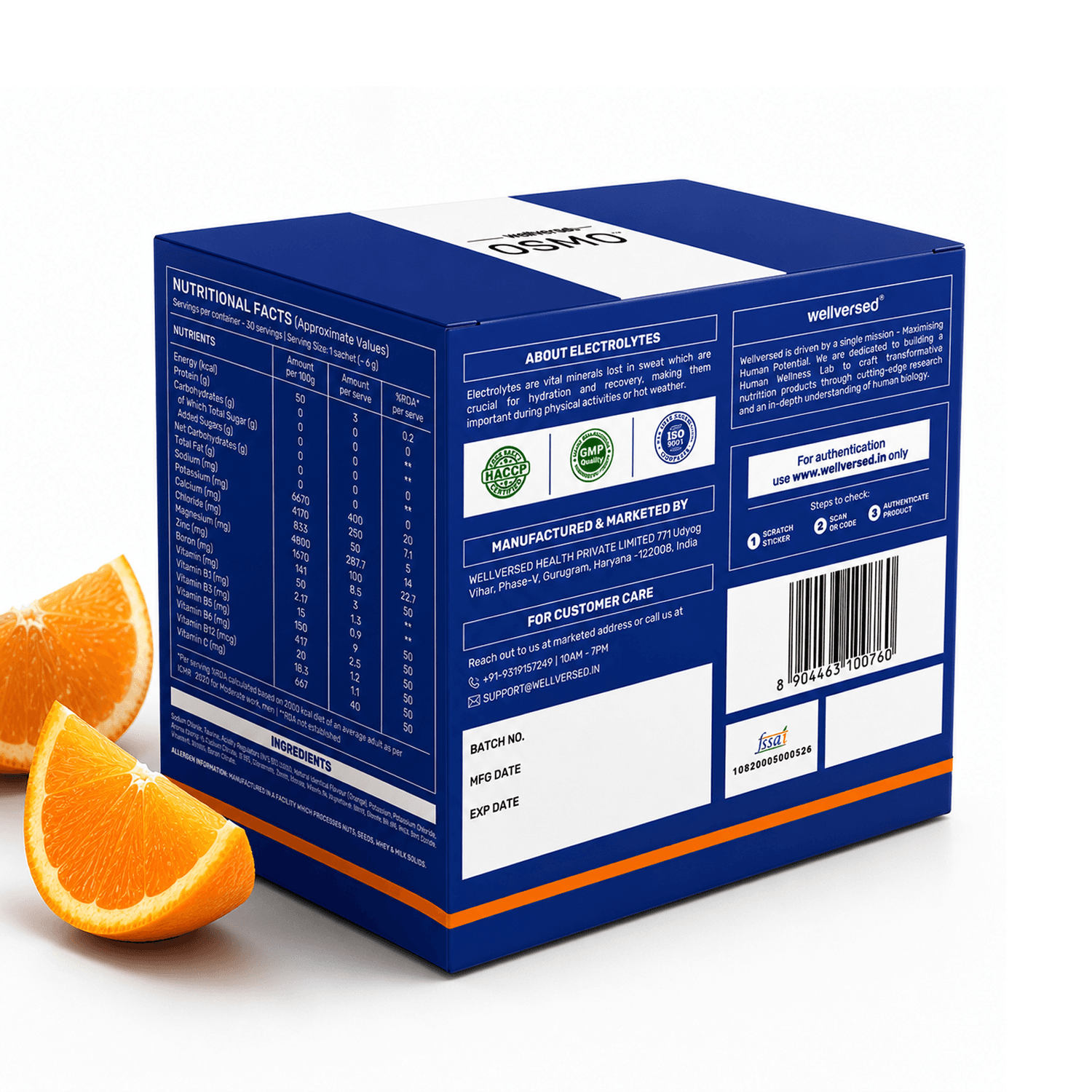 OSMO Electrolytes Sachets (30 Servings, Valencia Orange)