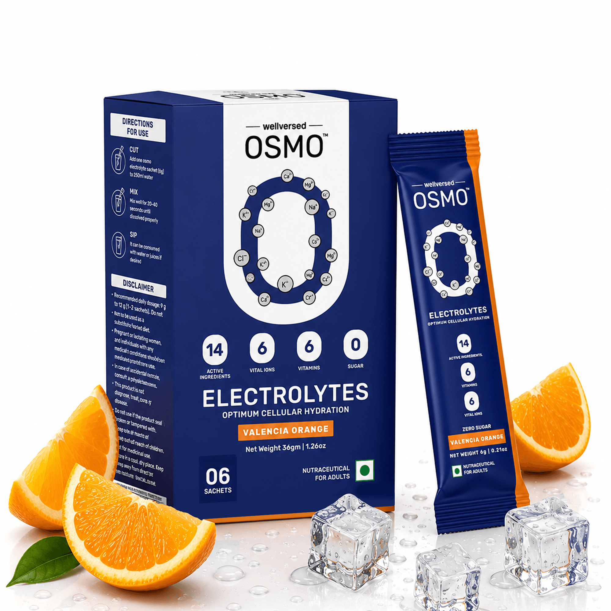 OSMO Electrolytes Sachets (6 Servings, Valencia Orange)