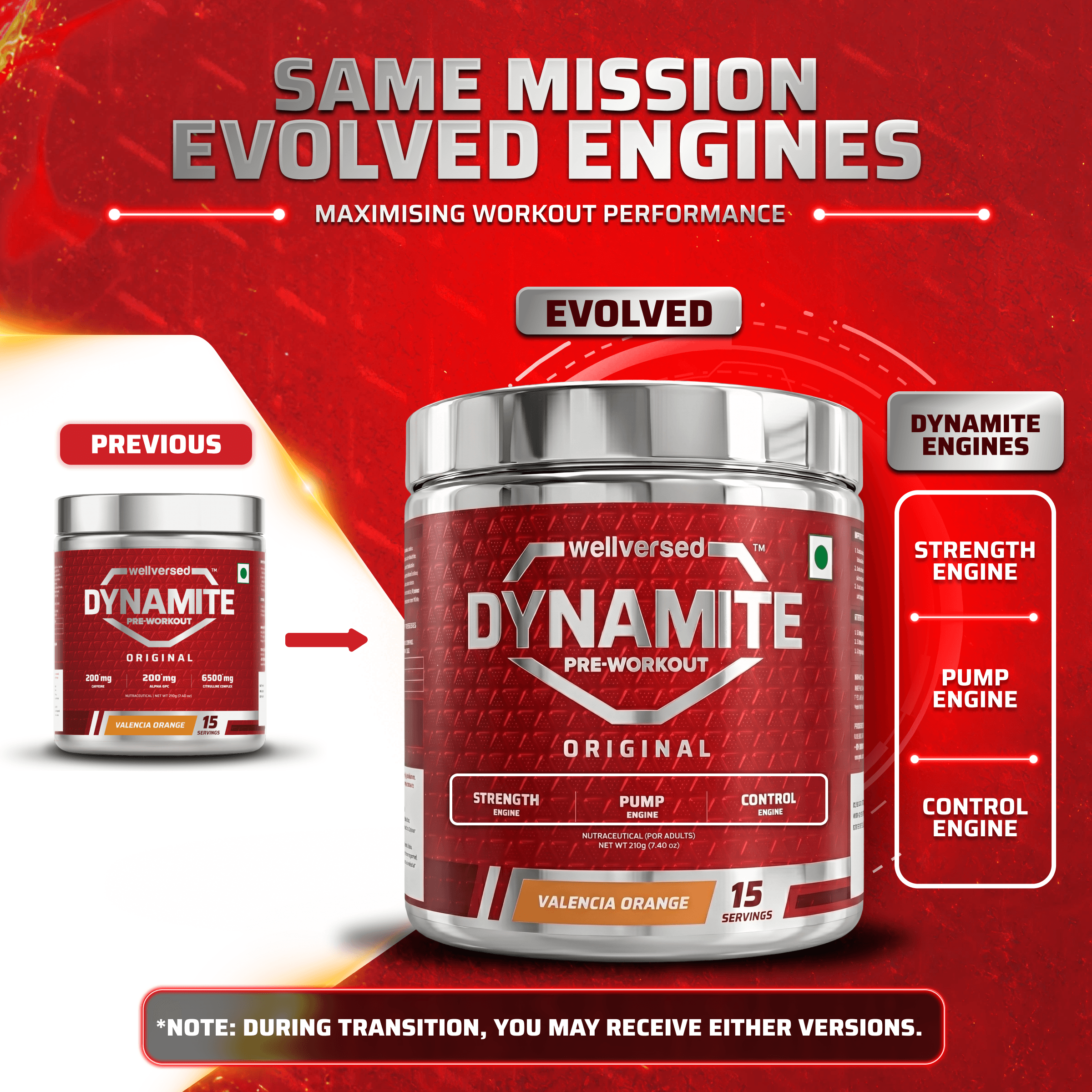 Dynamite Pre-Workout | Valencia Orange - (210g, 15 Servings)