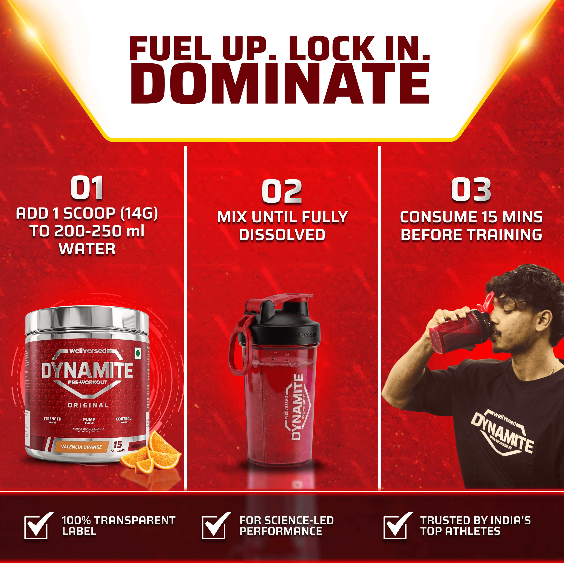 Dynamite Pre-Workout | Valencia Orange - (210g, 15 Servings)