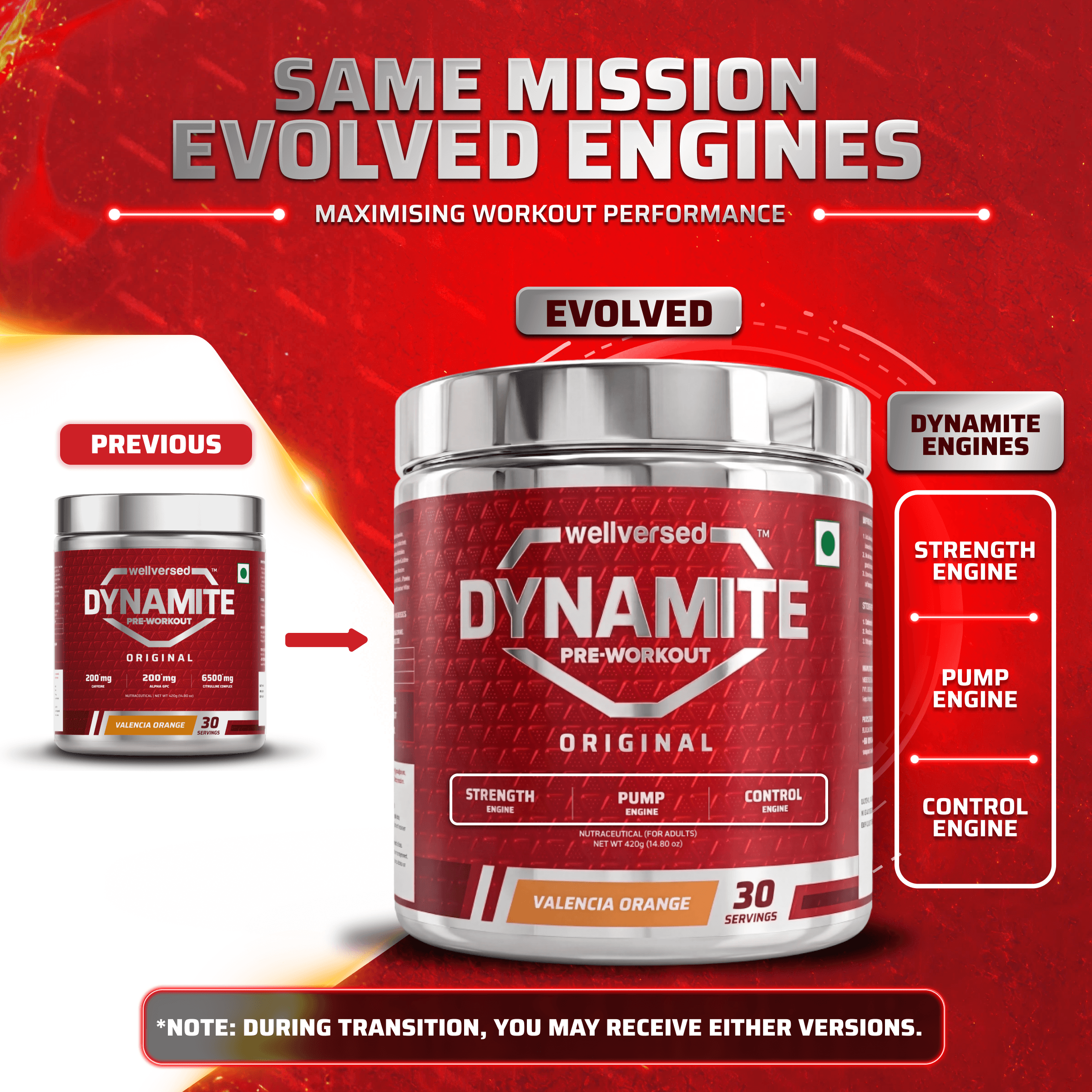 Dynamite Pre-Workout | Valencia Orange - (420g, 30 Servings)