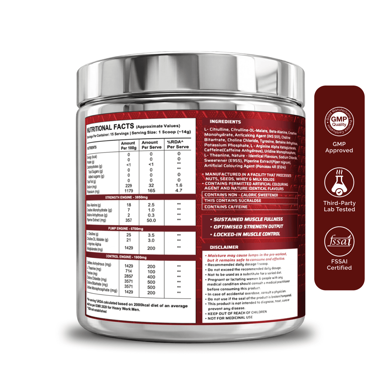 Dynamite Pre-Workout (210g, 15 Servings) | Watermelon Ice