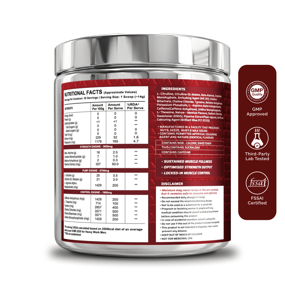 Dynamite Pre-Workout (420g, 30 Servings) | Berry Burst