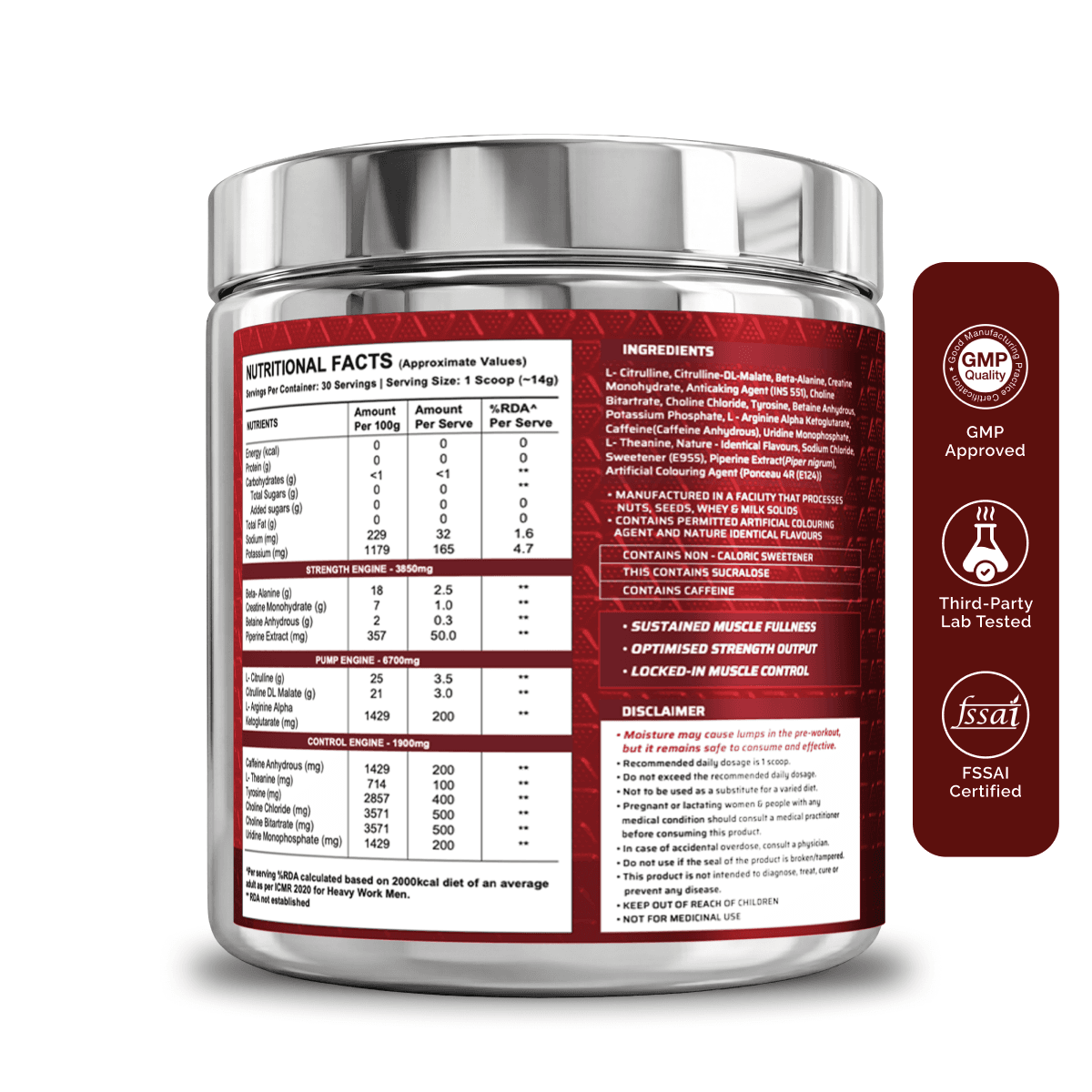 Dynamite Pre-Workout (420g, 30 Servings) | Watermelon Ice