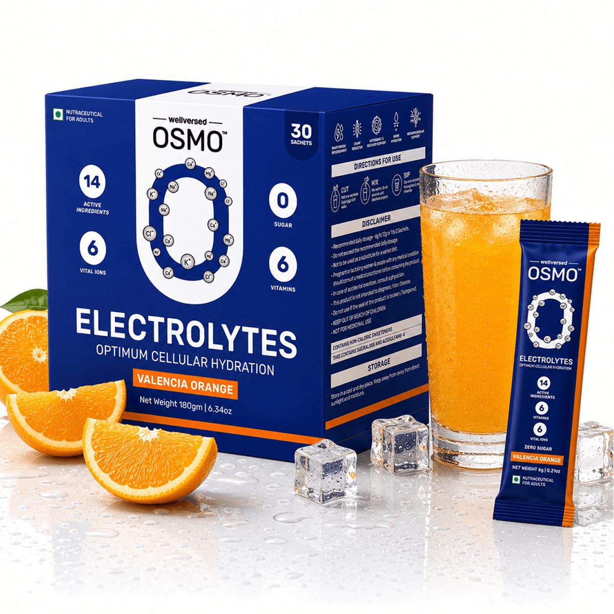 OSMO Electrolytes Sachets (30 Servings, Valencia Orange)