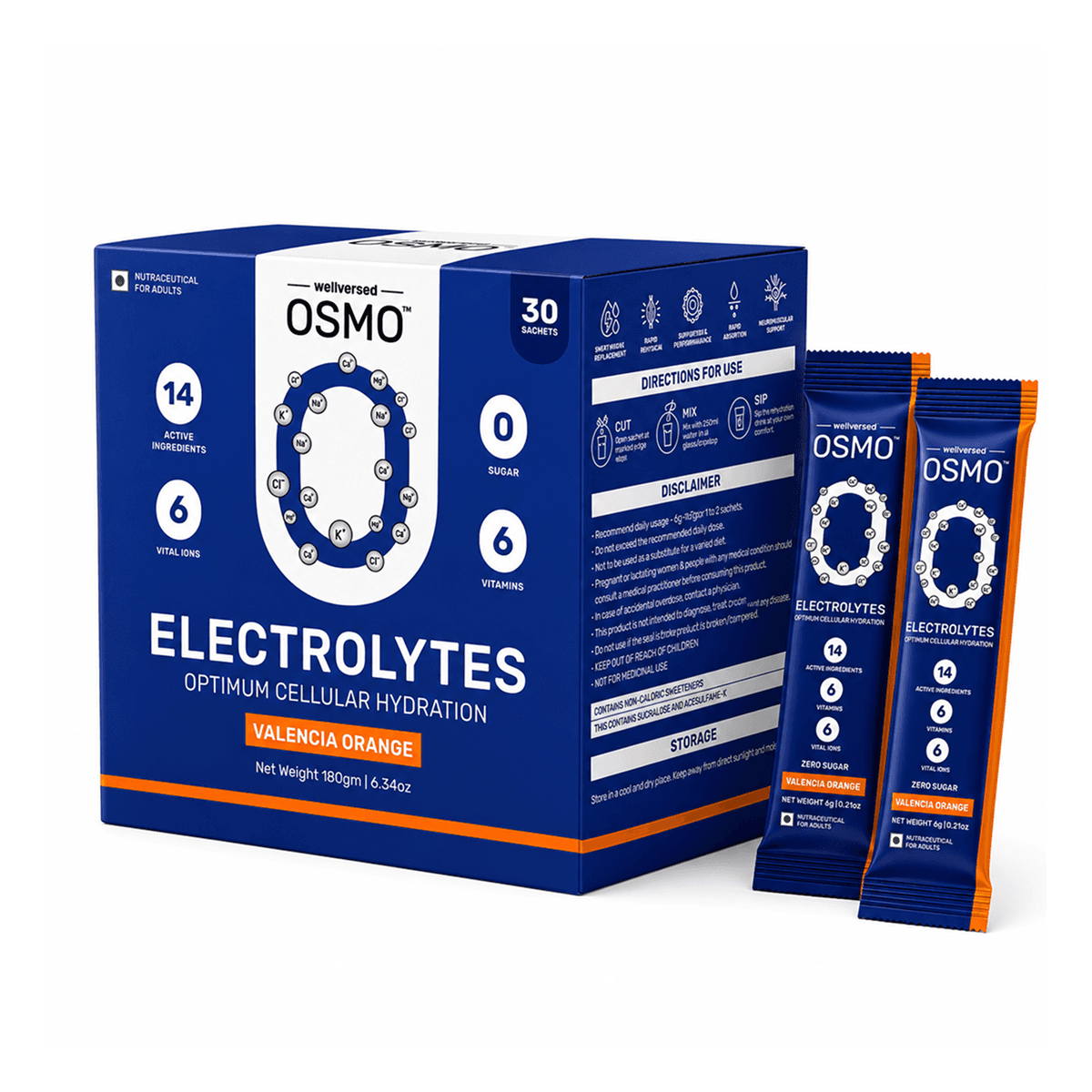 OSMO Electrolytes Sachets (30 Servings, Valencia Orange)