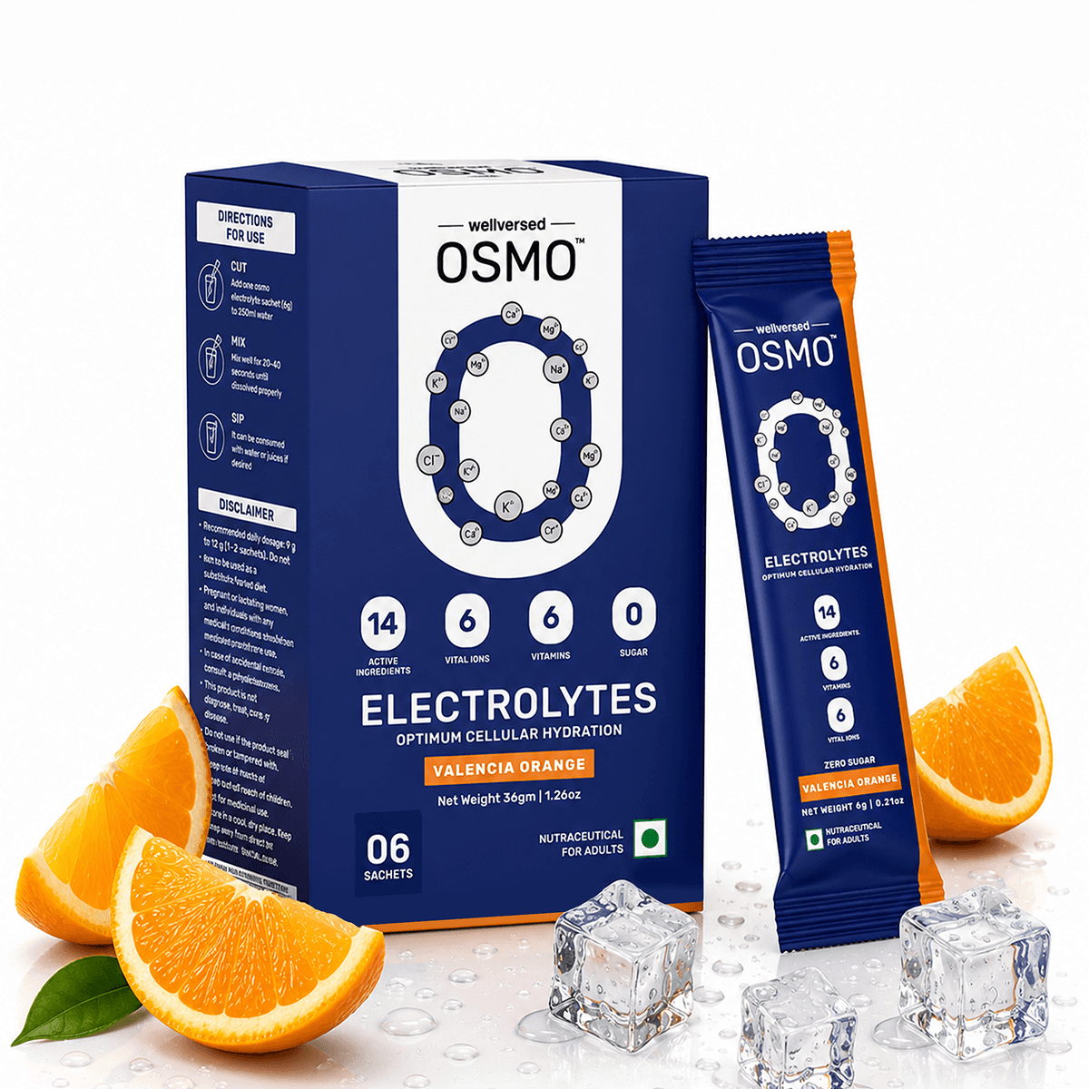 OSMO Electrolytes Sachets (6 Servings, Valencia Orange)