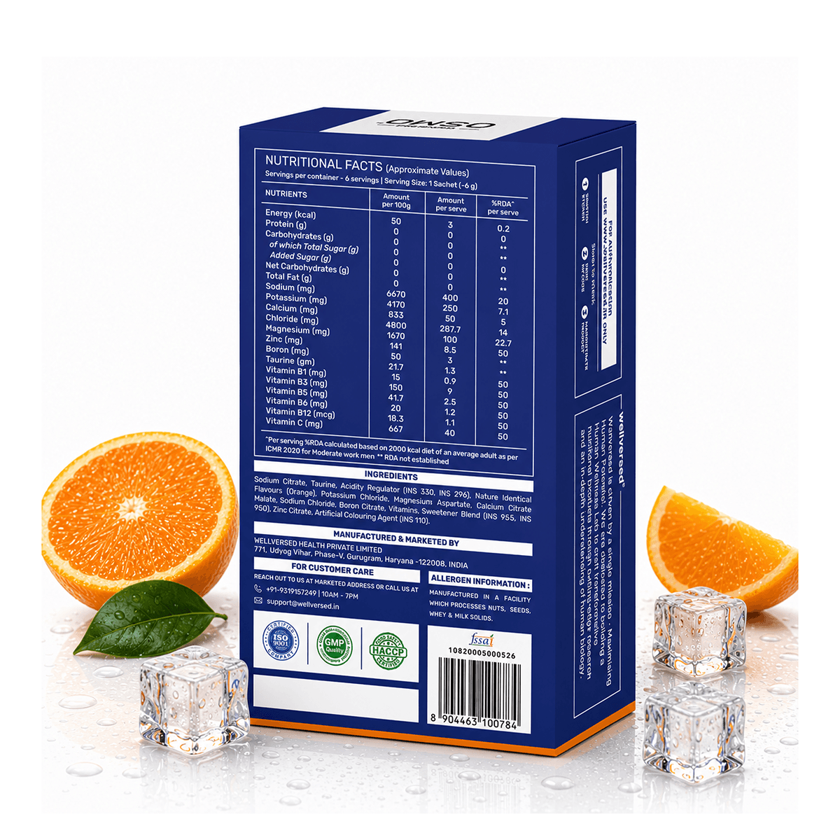 OSMO Electrolytes Sachets (6 Servings, Valencia Orange)