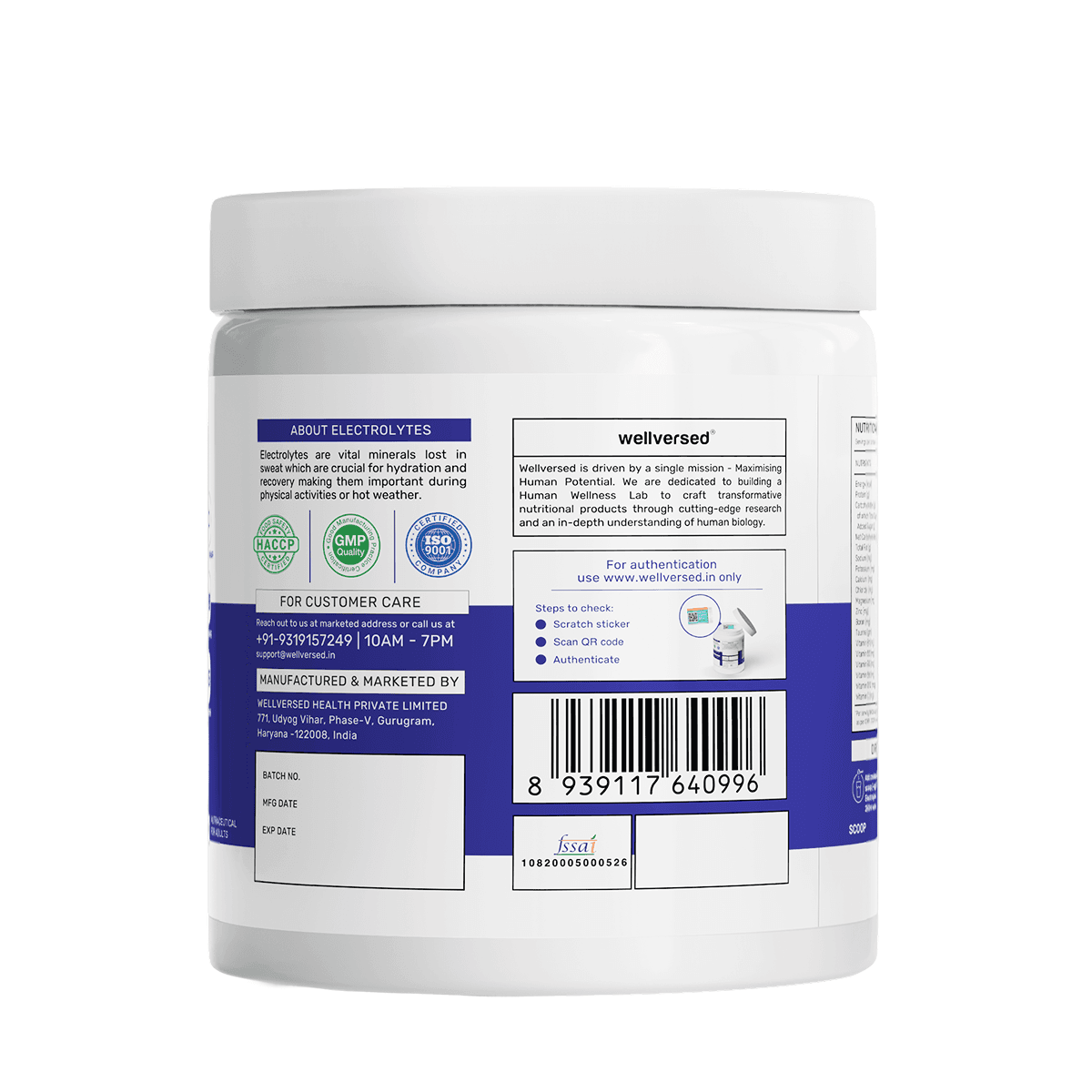 OSMO - Electrolyte Hydration Blend (Advanced Salts + Taurine & Vitamins) | Valencia Orange Flavour (270g, 45 servings)