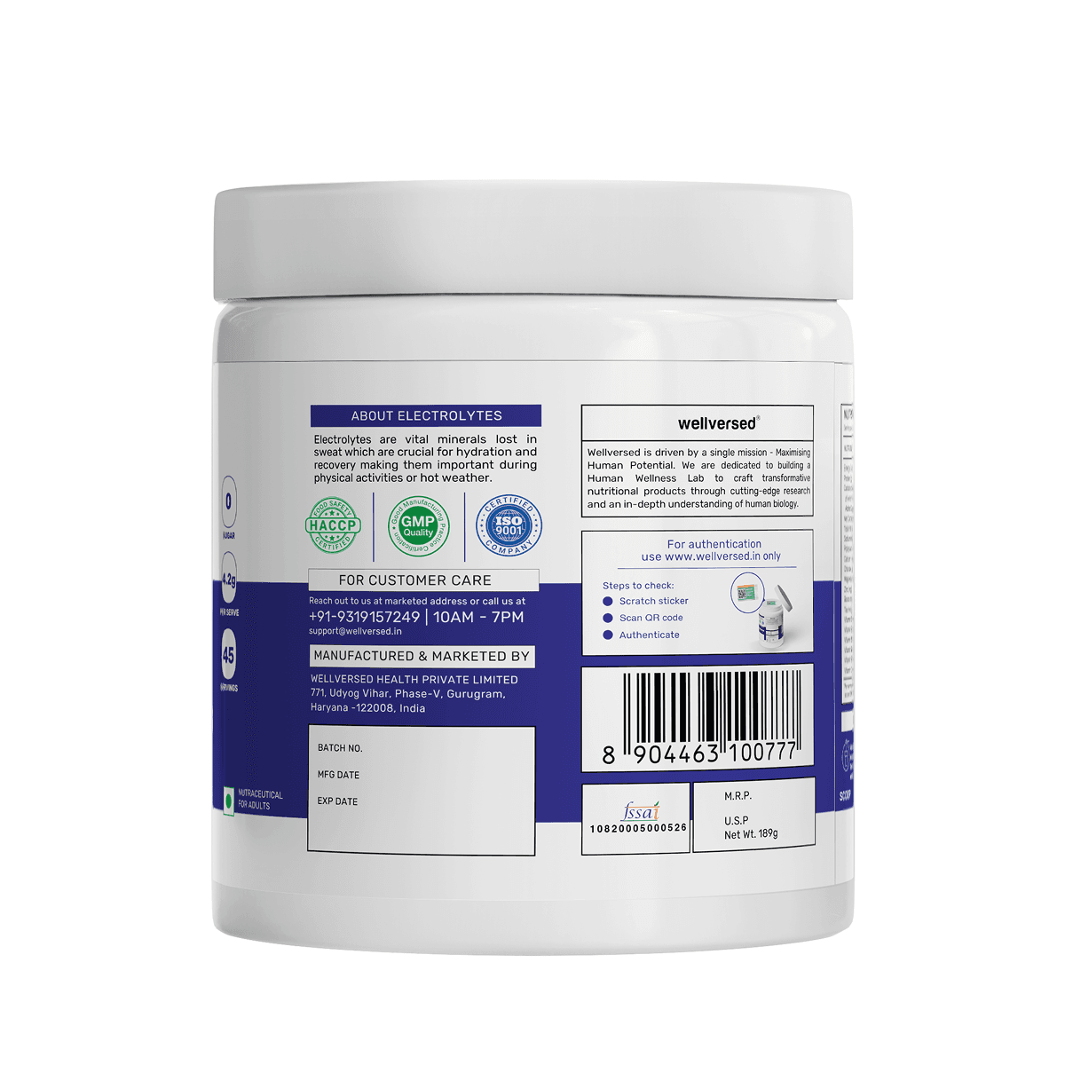 OSMO - Electrolyte Hydration Blend (Advanced Salts + Taurine & Vitamins) | Unflavoured (189g, 45 servings)