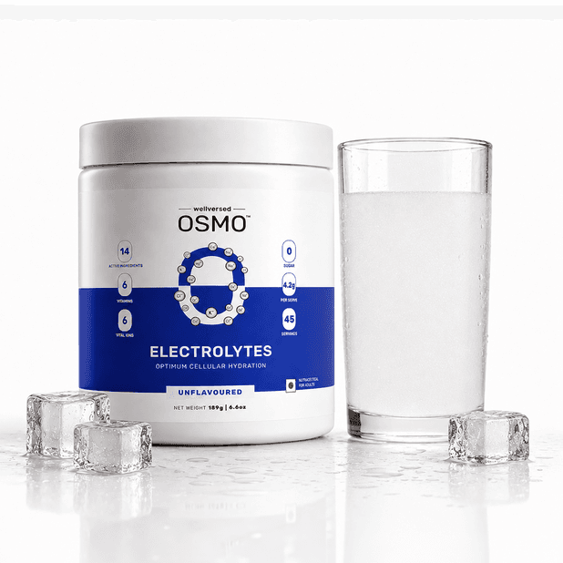 OSMO - Electrolyte Hydration Blend (Advanced Salts + Taurine & Vitamins) | Unflavoured (189g, 45 servings)