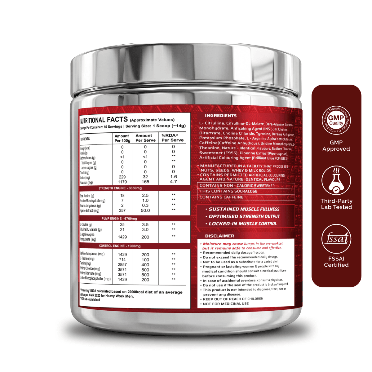 Dynamite Pre-Workout (210g, 15 Servings) | Berry Burst