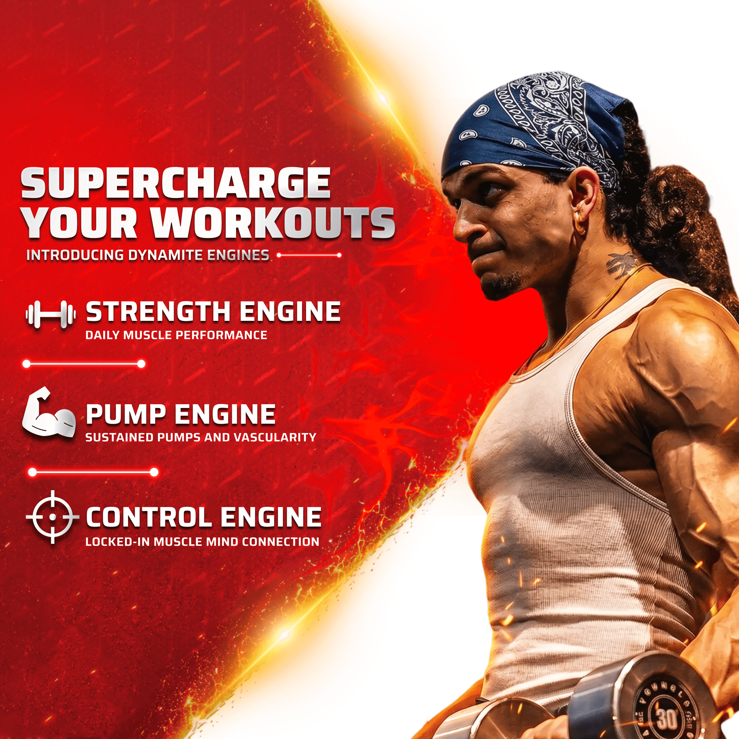 Dynamite Pre-Workout (210g, 15 Servings) | Berry Burst