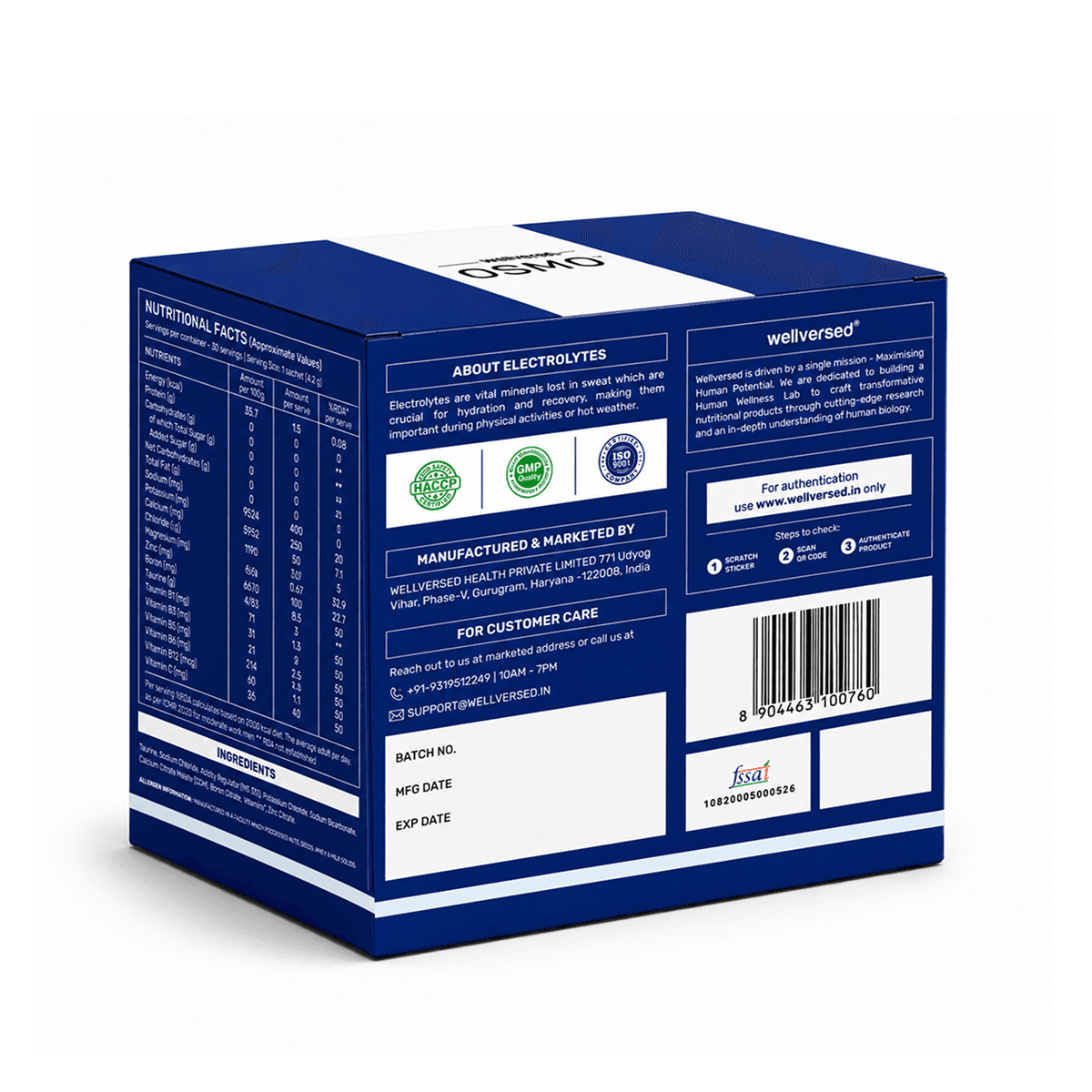 OSMO Electrolyte Sachets (30 Servings, Unflavoured)