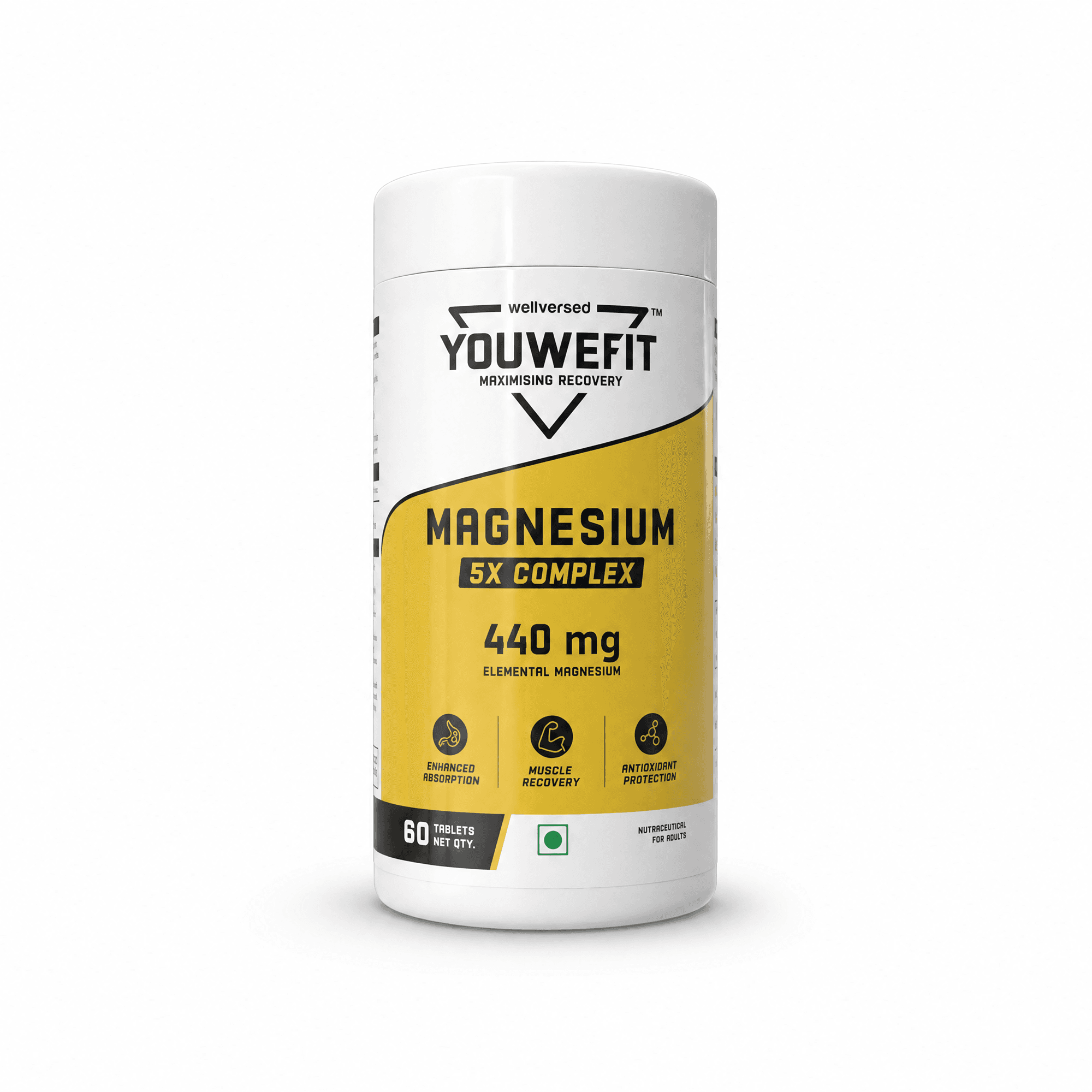 YouWeFit Magnesium 5X Complex (60 Tabs, 30 Servings)