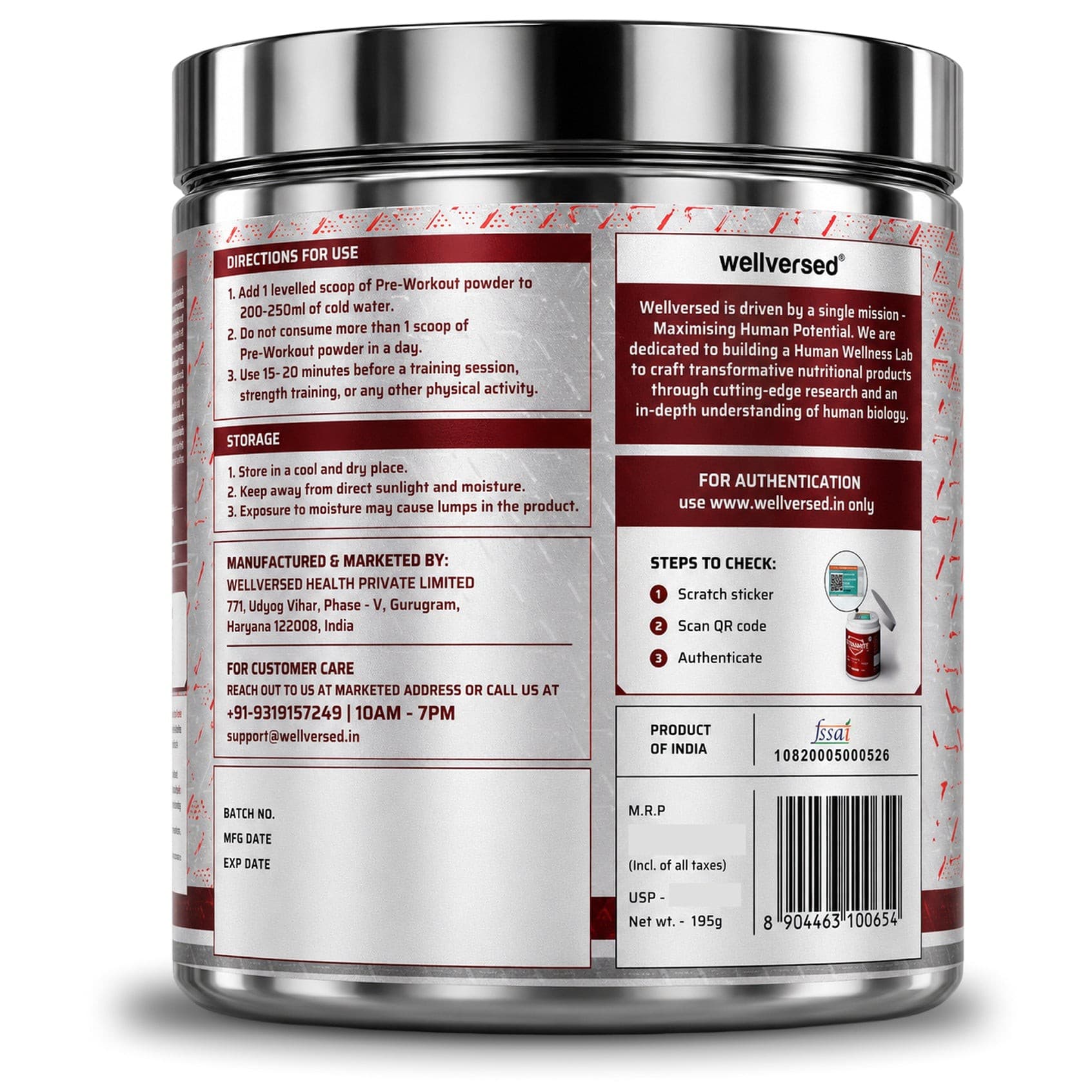 Dynamite Pre-Workout Caffeine Free (195g, 15 Servs) | Aam Panna