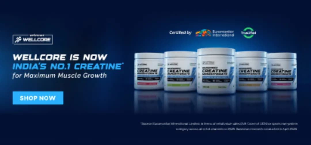 Wellcore Creatine - All Flavours - India's No.1