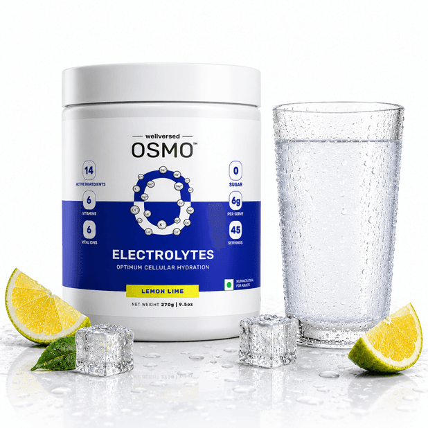 OSMO - Electrolyte Hydration Blend (Advanced Salts + Taurine & Vitamins) | Lemon & Lime (270g, 45 Servings)
